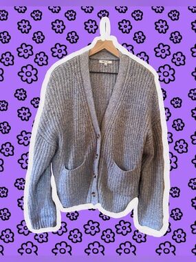 Madewell Oversized Ribbed Cardigan Sweater